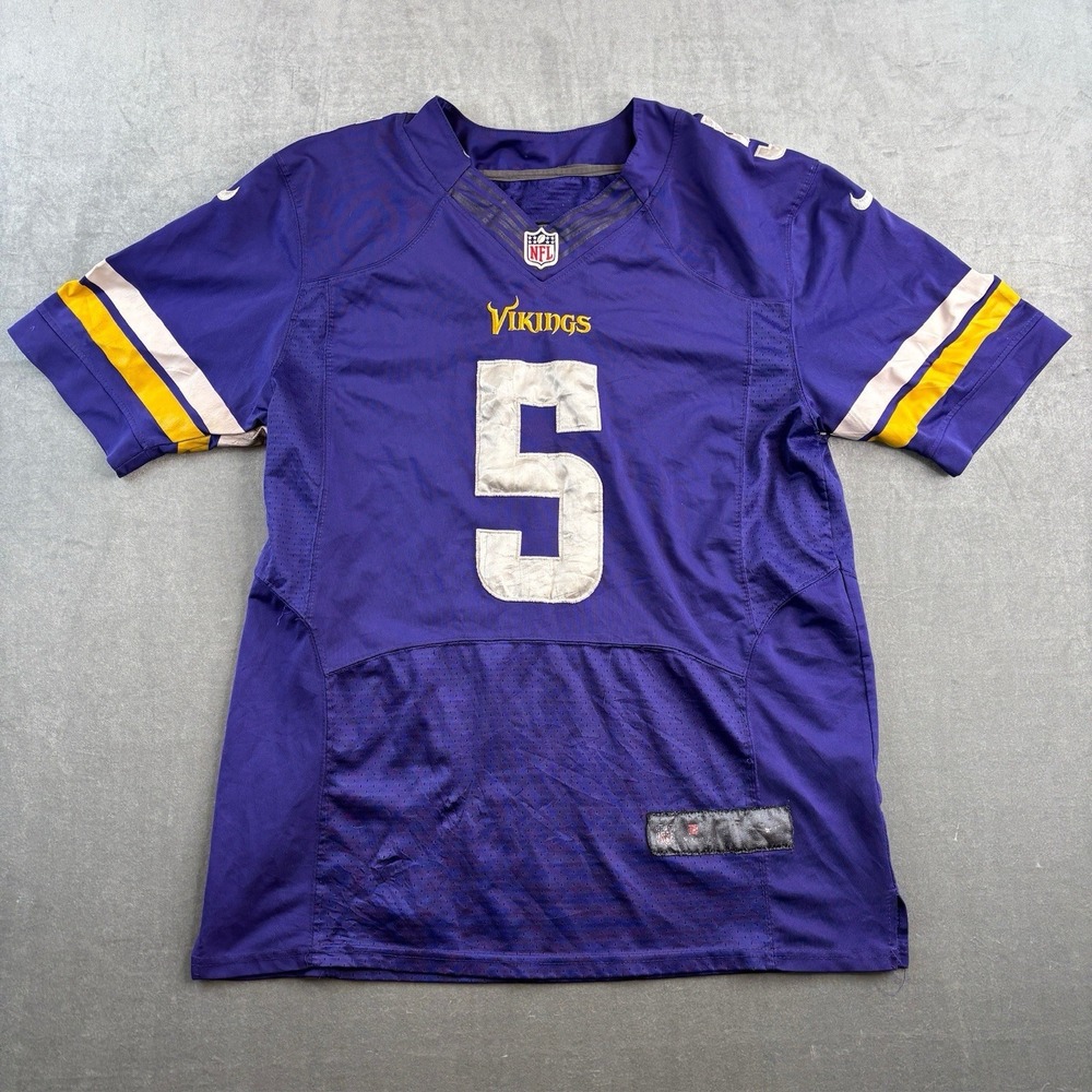 Minnesota Vikings Teddy Bridgewater #5 Nike NFL Jersey Purple‎ Mens 44